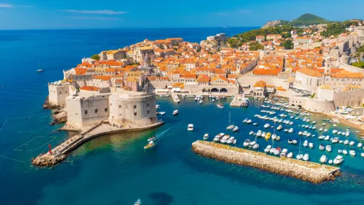 aerial view old town dubrovnik